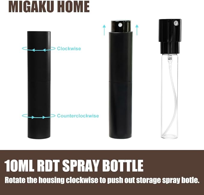 MIGAKU HOME Coffee Bean Dosing Cup & RDT Spray Bottle Set - Walnut Wood Espresso Accessories Kit with Static Reduction Spray, Measuring Tray for Coffee/Tea ﻿