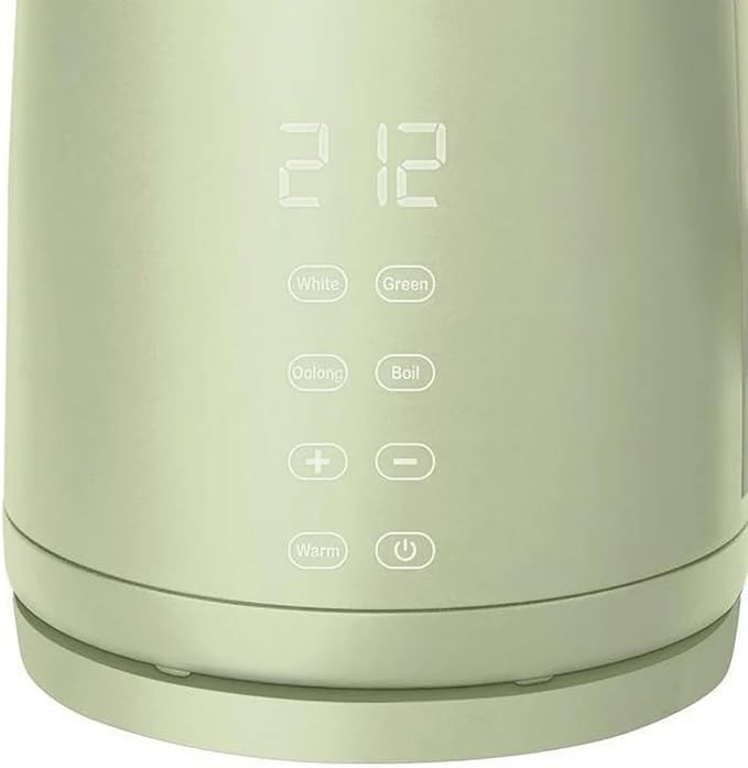 Electric Gooseneck Kettle 1 Liter 1200W, Stainless Steel, Pour Over Coffee Tea, Auto Shut-Off, 360° Cordless Power Base (Sage Green 1.7L)