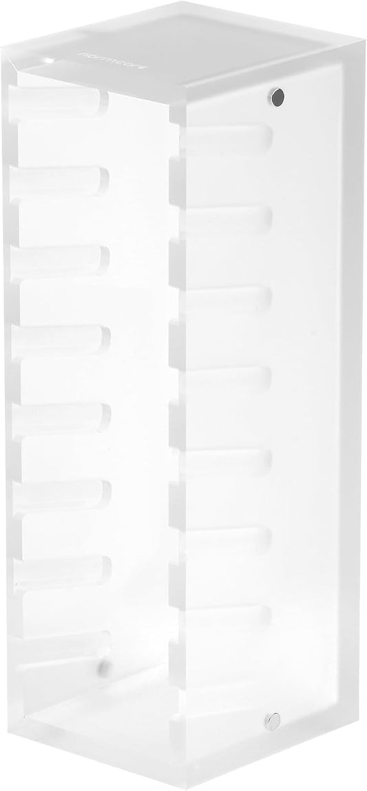 Normcore 51mm Coffee Tamper Base Storage Holder, Holds 8 Types of Puck Screen Rack Acrylic Stand Station for 51 mm Espresso Machine Accessories, Frosted Clear