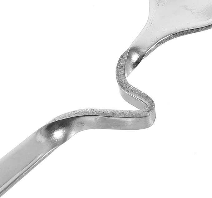6pcs Stainless Steel Espresso Spoon with Curved Handle Honey Milk Coffee Mixing Spoons Dessert Spoons for Specialty Ice Cream Appetizer S Scooper