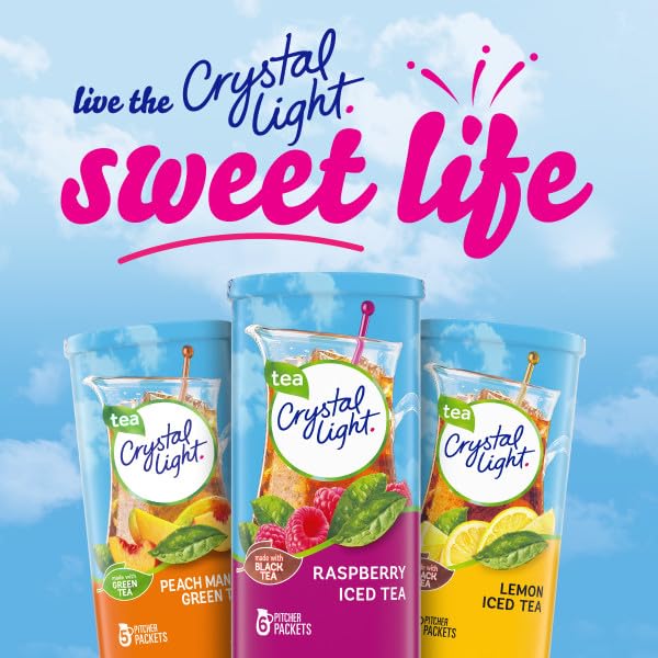 Crystal Light Classic Orange, Cherry Pomegranate, Raspberry Green Tea, Raspberry Iced Tea Variety Pack Drink Mix (Variety Pack)