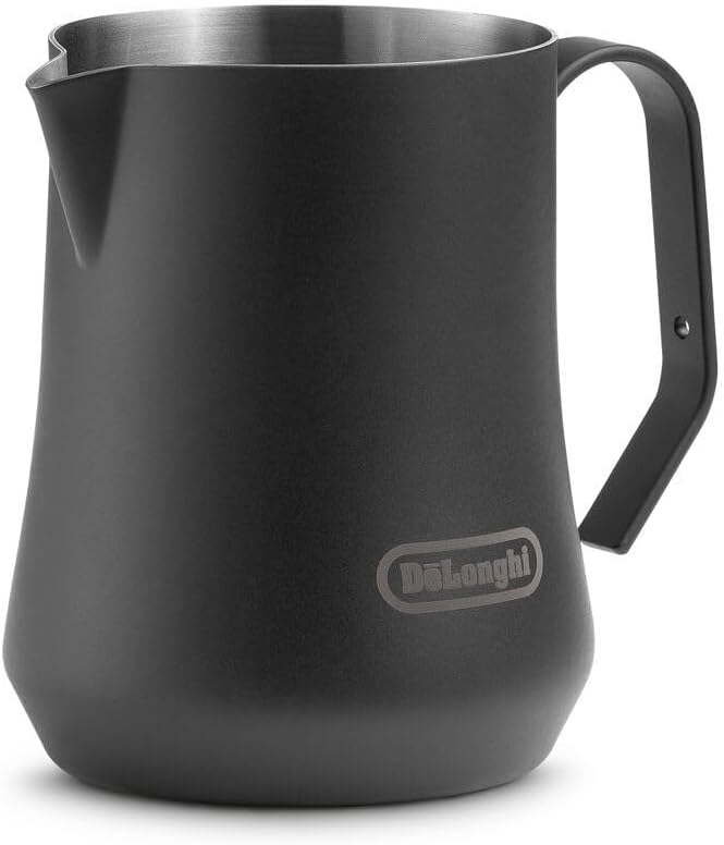 De'Longhi Milk Frothing Pitcher, Matte Black Stainless Steel, 17 oz