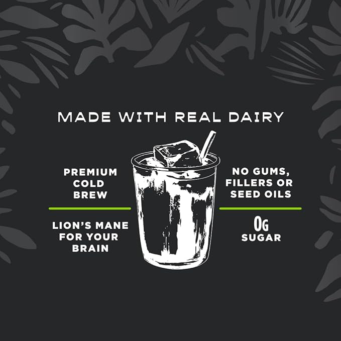 Laird Superfood Protein Coffee Powder - Unsweetened Whey Protein, Instant Coffee Mix with Lion’s Mane - 10G Protein, 140mg Caffeine, 0g Sugar