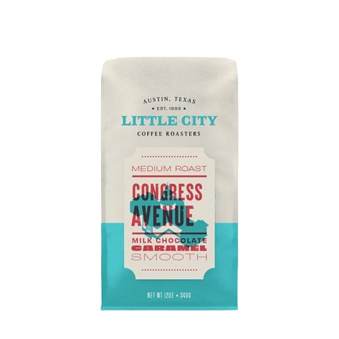 Congress Avenue - Roasted by Little City Coffee Roasters - Whole Bean Coffee - 12 Ounce Bag