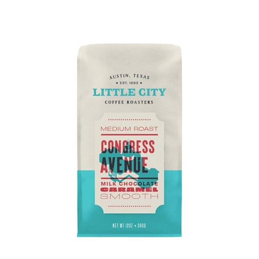 Congress Avenue - Roasted by Little City Coffee Roasters - Whole Bean Coffee - 12 Ounce Bag