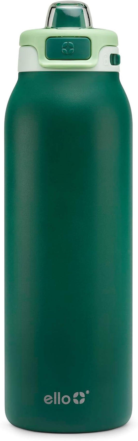 Ello Pop & Fill Insulated Stainless Steel Water Bottle with Quick Fill Lid, Leakproof Locking, Sip or Chug Spout, BPA-Free, Double Wall Vacuum Insulated for Sports, Travel & School- 22oz / 32oz / 40oz