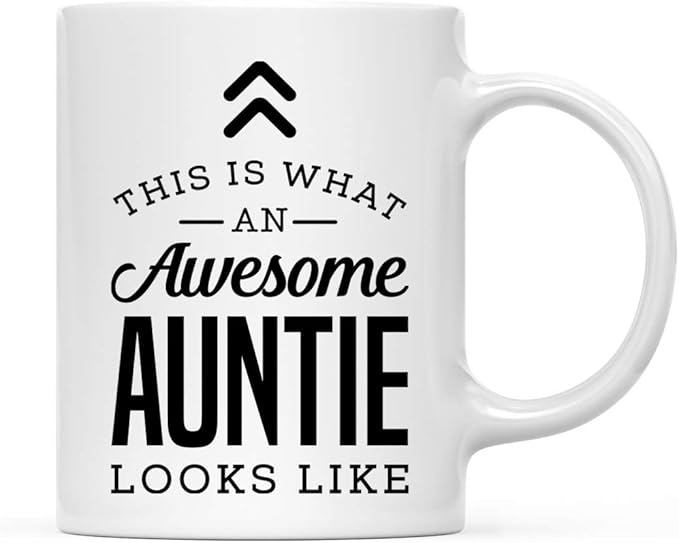 Andaz Press 11oz. Ceramic Coffee Tea Mug Thank You Gift, This is What an Awesome Auntie Looks Like, 1-Pack, Birthday Christmas Gift Ideas Coworker Him Her, Includes Gift Box