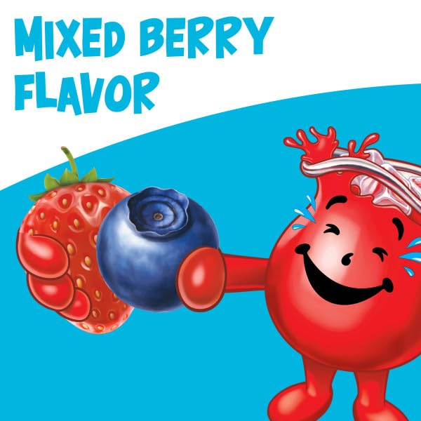 Kool-Aid Unsweetened Mixed Berry Artificially Flavored Powdered Soft Drink Mix, 0.22 oz Packet (Pack of 48)
