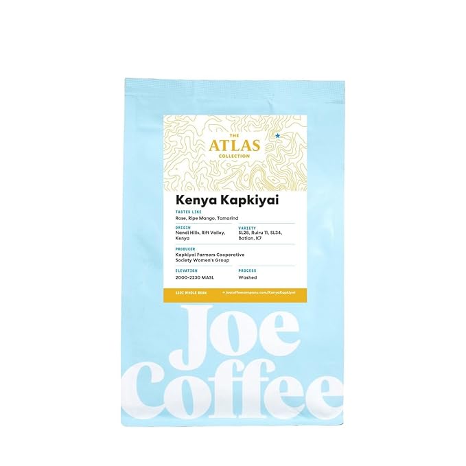 Kenya Kapkiyai - Roasted by Joe Coffee Company - Whole Bean Coffee - 12 Ounce Bag