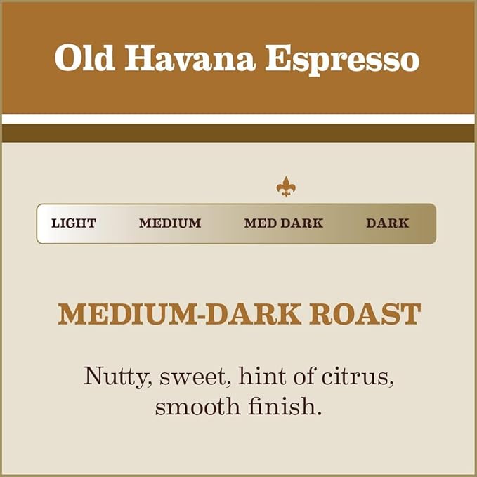 Gaviña Old Havana Espresso Whole Bean Coffee, Medium-Dark Roast, Nutty and Sweet, 32 oz Bag