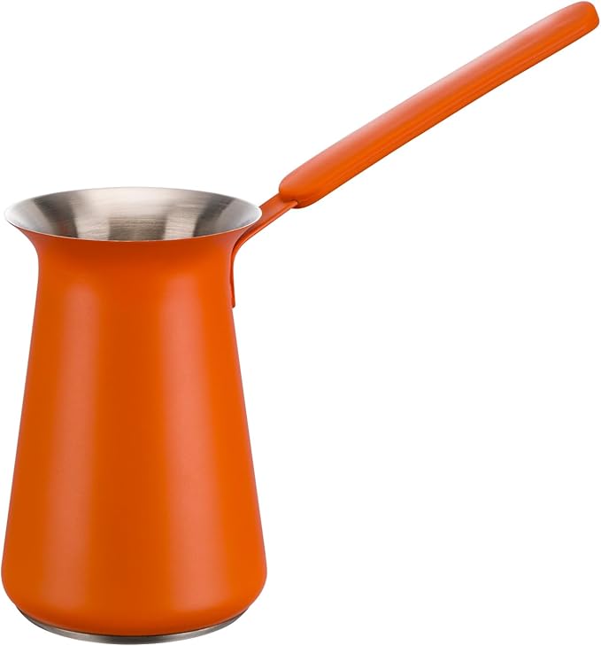 UNISWEET Turkish Coffee Pot - Coffee Maker, Briki Greek Turkish Pot, Arabic Tea Pot, Cezve/Ibrik Coffee Pot for Stovetop(400 ml,Serves 5)