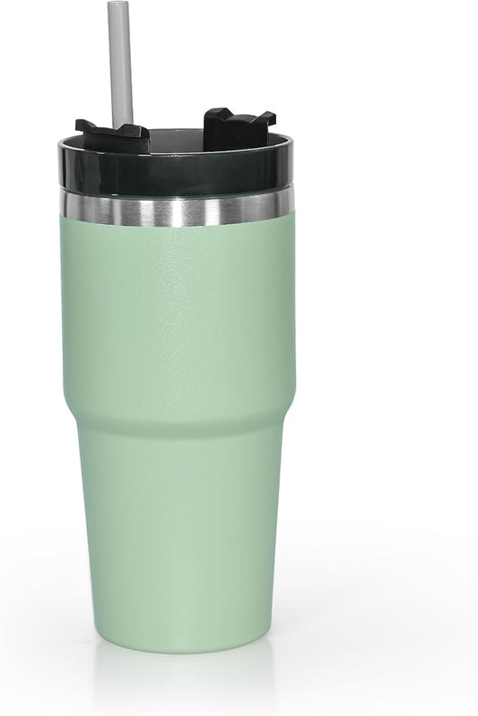 20 oz Tumbler Stainless Steel Tumblers,Reusable Double Wall Vacuum Insulated Coffee Mug for Home, Office, Outdoor Works Great for Ice Drinks and Hot Beverage(Green)