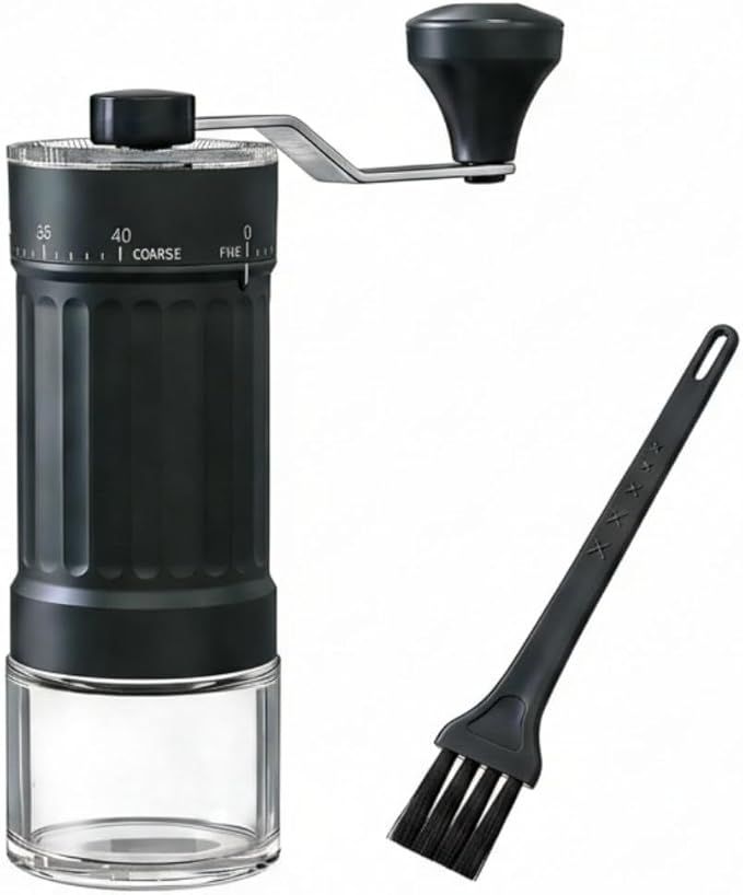 Manual Coffee Grinder, Hand Coffee Grinder with 40 Adjustable Settings, Coffee Bean Grinder with 30g Capacity, Portable Coffee Grinder for Travel/Camping/Home
