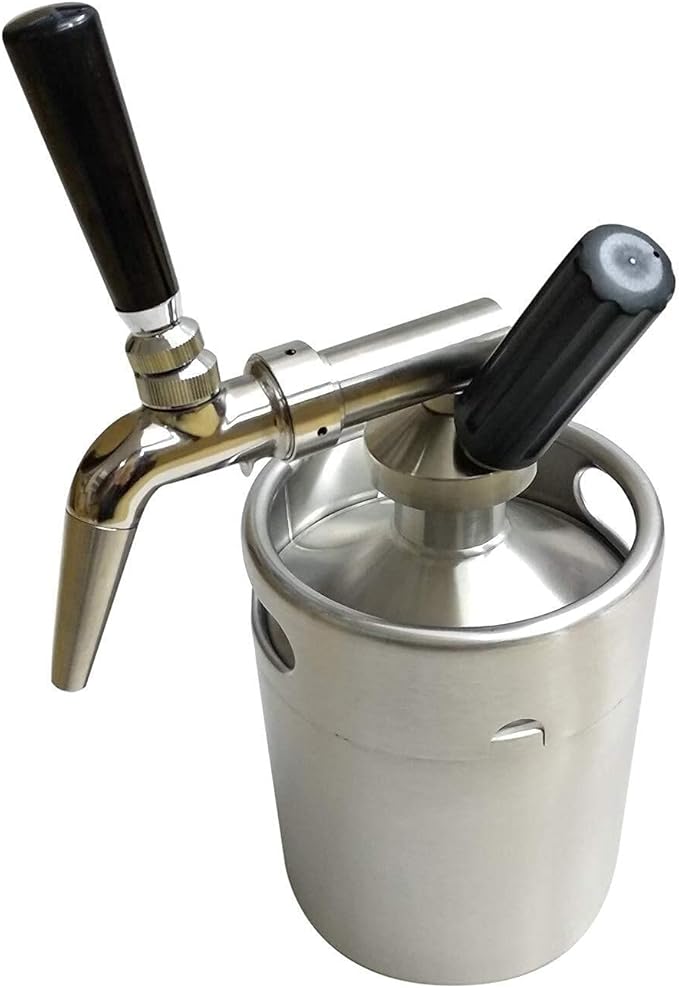 2L Nitro Cold Brew Coffee Maker - Stainless Steel Keg & Stovetop Coffee Pot - Home Brewing System for Rich, Smooth Coffee - Perfect for Coffee Lovers