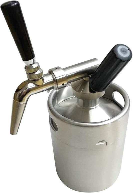2L Nitro Cold Brew Coffee Maker - Stainless Steel Keg & Stovetop Coffee Pot - Home Brewing System for Rich, Smooth Coffee - Perfect for Coffee Lovers