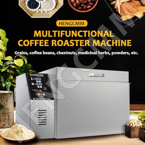 Commercial Electric Coffee Bean Roaster Machine, Industrial Drum Roaster for Nuts, Peanuts, Cashews & Chestnuts - High Capacity Roasting Equipment