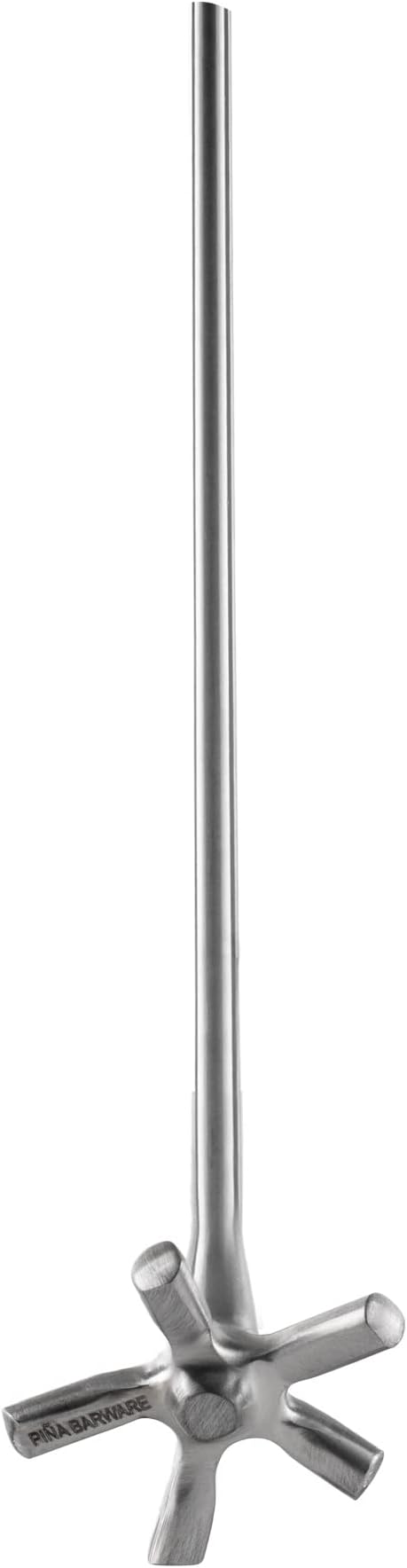 Piña Barware Swizzle Stick Stirrer - Stainless Steel with Smooth Matte Finish (Narrrow Width, 6-Pack/Commercial Bar Pack)