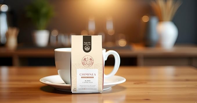 Buen Dia Coffee Co. Espresso Blend Ground Coffee, 10 Ounce - Certified Organic, Fairtrade Coffee