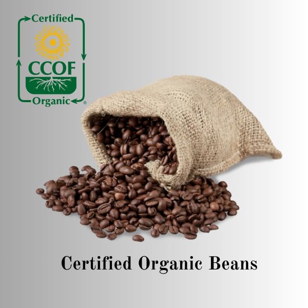 Harlo Coffee Roasters Organic Peru Decaf Single Origin Coffee, Royal Select Water Process, Medium Roast, Whole Bean, 12 oz