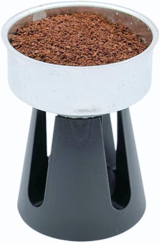 Stovetop Espresso Maker Funnel Stand - Greca Coffee Dosing Holder, Fits 3-Cup & 6-Cup Filter Baskets, Handmade (Matte Black)