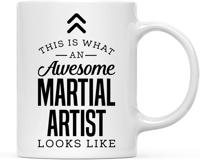 Andaz Press 11oz. Ceramic Coffee Tea Mug Thank You Gift, This is What an Awesome Martial Artist Looks Like, 1-Pack, Birthday Christmas Gift Ideas Coworker Him Her, Includes Gift Box