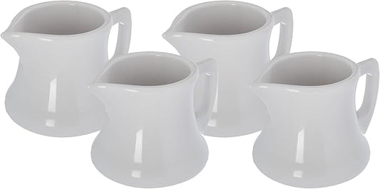 Carlisle FoodService Products 456302 Serving Creamer/Pitcher, Plastic, 2.5" H, 2.56" W, 2.56" L, SAN, 2.9 fl. oz, White (Pack of 4)