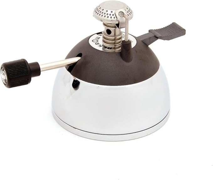 Yama Glass Portable Butane Burner - Adjustable Flame, Refillable For Siphon Coffee Makers, Camping & Lab Use