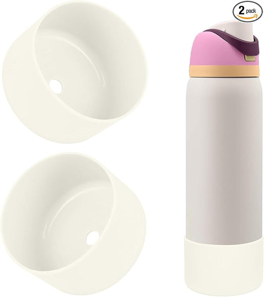 2PCS Silicone Water Bottle Boot, Compatible with Owala 24oz 32oz 40oz, Protective Anti-Scratch & Anti-Dent No Noise Sleeve Cover for FreeSip/Twist/Flip Water Bottles (Daybreak, 32oz)
