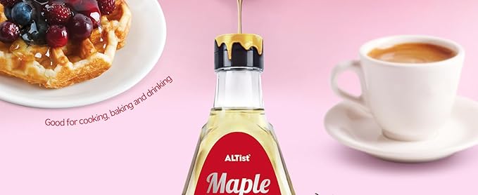 ALTist Allulose Syrup Sweetener – Zero Calorie Liquid Sugar Alternative, Keto, Vegan, Non-GMO, Plant-Based | 1:1 Sugar Replacement, No Net Carbs, Zero Fat, 17.7 fl oz x 2 Bottle - Maple
