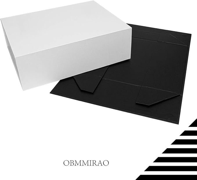Upgrade 4PCS White Hard Extra Large Gift Box with Lid,16.5 x13 x5.3 Inches, Magnetic Gift Boxes for Clothes Robe Wedding Dress Sweater and Gifts,Reusable Foldable Bridesmaid Proposal Box