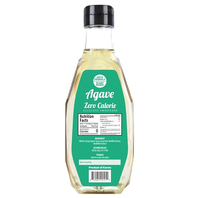 ALTist Allulose Syrup Sweetener – Zero Calorie Liquid Sugar Alternative, Keto, Vegan, Non-GMO, Plant-Based | 1:1 Sugar Replacement, No Net Carbs, Zero Fat, 17.7 fl oz x 2 Bottle - Agave