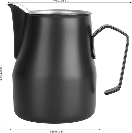 Milk Frothing Pitcher, 500ml/17.5oz Stainless Steel Espresso Steaming Pitcher Milk Steamer Cup Coffee Milk Hot Chocolate Cups