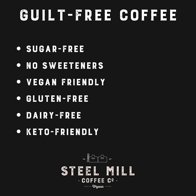 Steel Mill Coffee Co. Chocolate Raspberry Flavored Ground Coffee – 2lb Bag – Medium Roast – 100% Arabica Beans – Vegan, Gluten-Free, Sugar-Free – Colombian Origin