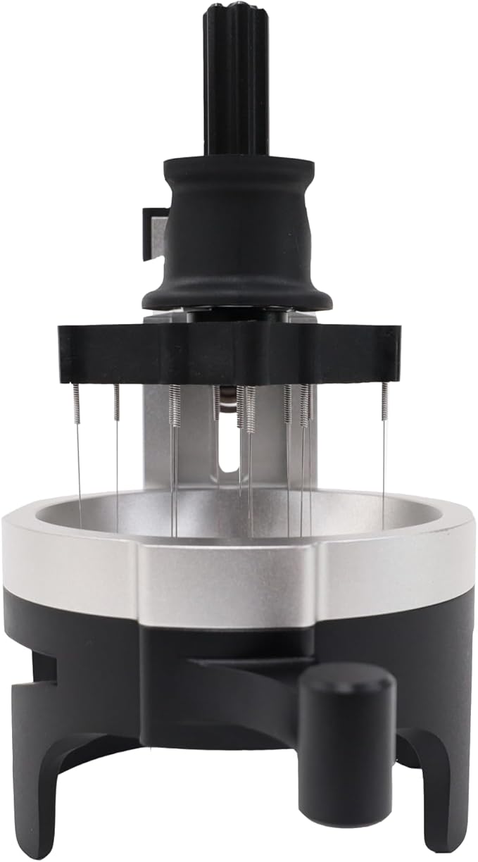 Barista Hustle AutoComb, Espresso WDT Distribution Tool, 12 Needle Espresso Stirrer, Adjustable Needle Depth, Compatible with Most 58mm Baskets and Portafilters, Durable and Replaceable Components