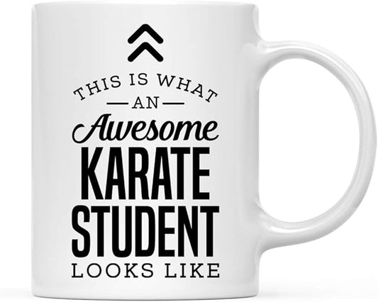 Andaz Press 11oz. Ceramic Coffee Tea Mug, This Is What an Awesome Karate Student Looks Like, 1-Pack, Birthday Ideas for Coworker, Includes Gift Box