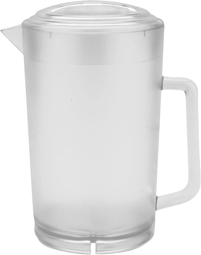 G.E.T. P-3064-1-CL 64 oz. Clear Plastic Pitcher with lid, Dishwasher Safe, Break Resistant, for Indoor and Outdoor Entertaining, (Pack of 12)