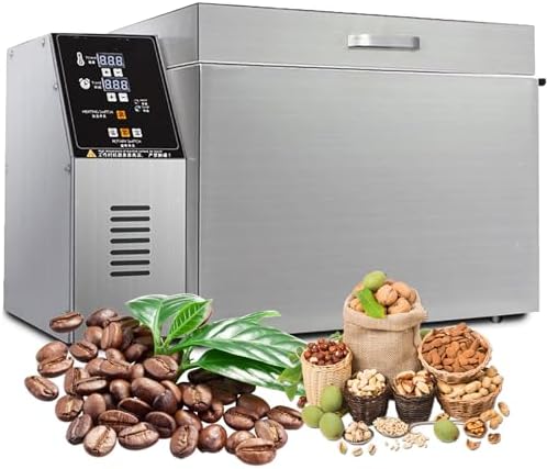 Industrial Electric Coffee Bean Roaster Machine for Home & Commercial Use - Nut, Peanut, Cashew, Chestnut Roasting Drum - Type 5 Electric Roaster