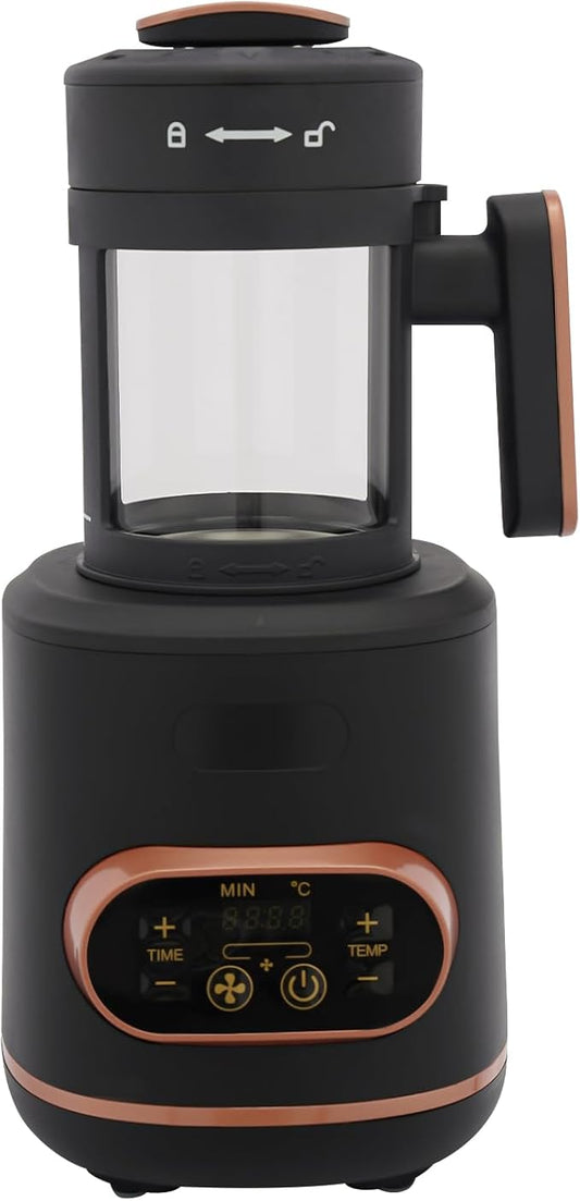 100g Coffee Roaster Machine for Home Use, 1500W Electric Coffee Bean Roaster Machine with Adjustable Temp/Time/Fan, Digital Controls