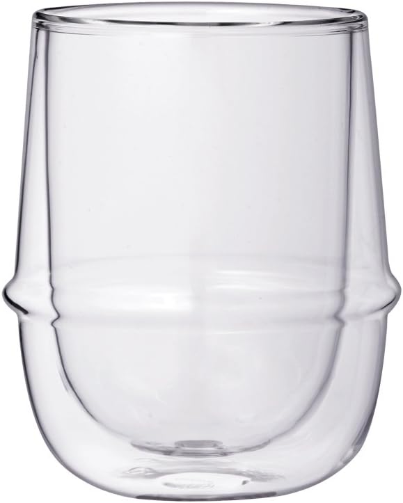 KINTO 23107 KRONOS Double Wall Coffee Cup, 8.5 fl oz (250 ml), Heat Resistant Glass, Microwave and Dishwasher Safe, Gift, Present