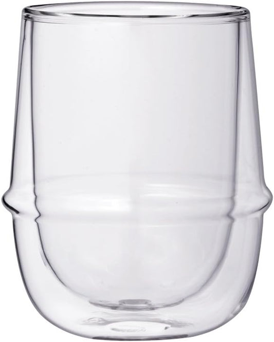 KINTO 23107 KRONOS Double Wall Coffee Cup, 8.5 fl oz (250 ml), Heat Resistant Glass, Microwave and Dishwasher Safe, Gift, Present