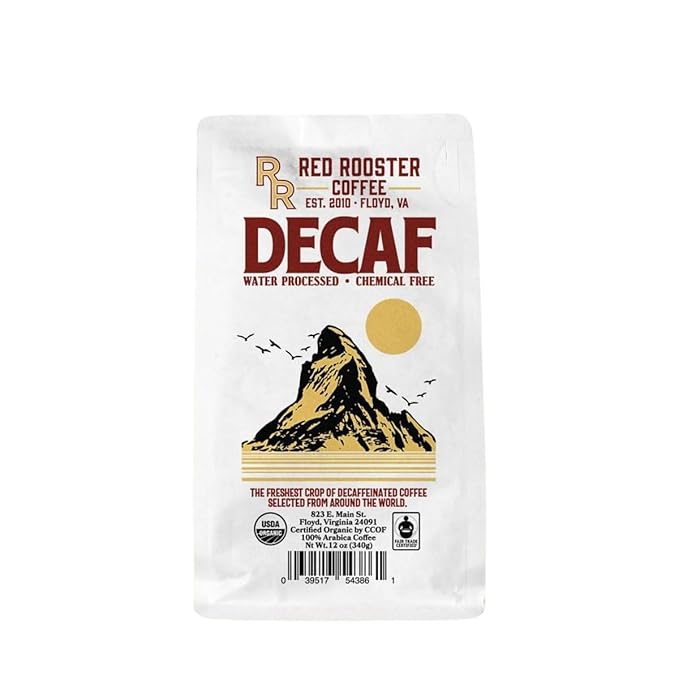Organic Decaf - Roasted by Red Rooster Coffee - Whole Bean Coffee - 2 Pound Bag