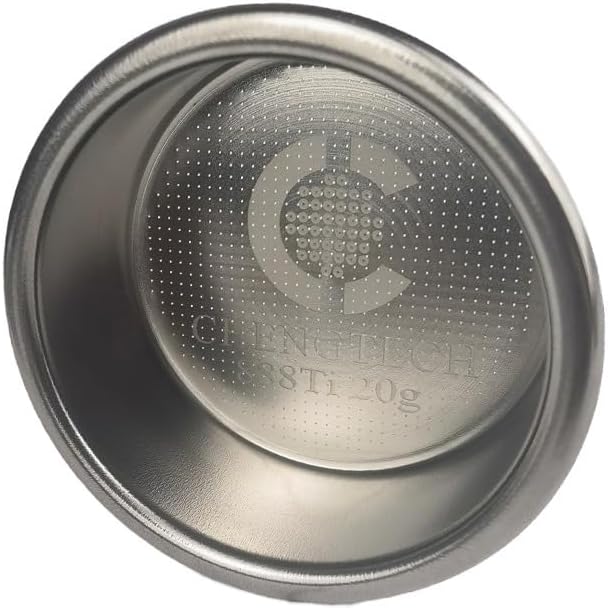 58mm 20g 888Ti Titanium Espresso Filter Basket – Precision 888 Holes, Straight-Walled Flat Bottom, Ridgeless for High Dose Extraction