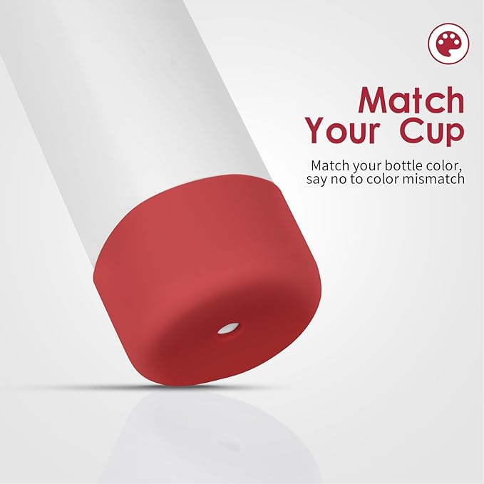 2PCS Silicone Water Bottle Boot, Compatible with Owala 24oz 32oz 40oz, Protective Anti-Scratch & Anti-Dent No Noise Sleeve Cover for FreeSip/Twist/Flip Water Bottles (Burgundy, 40oz)
