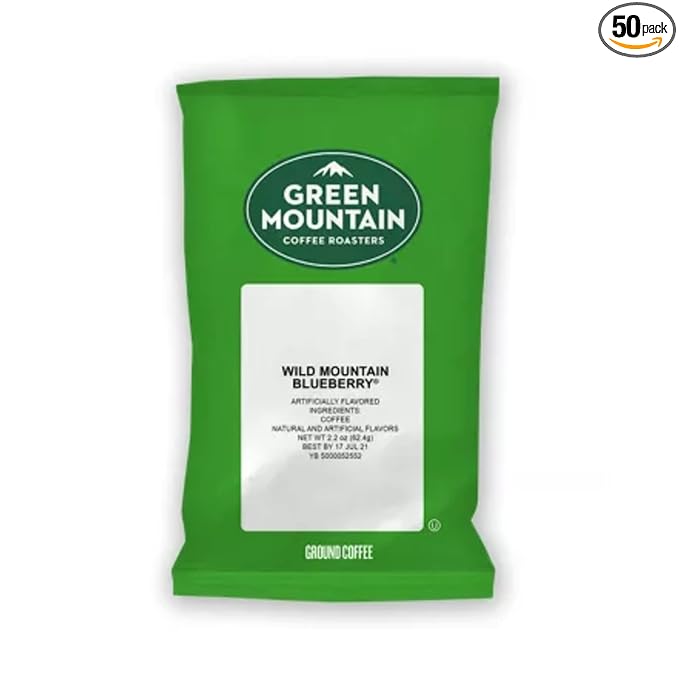 Green Mountain Coffee Roasters Wild Mountain Blueberry, Keurig Fractional Packs, 50 Count, 2.2 oz.