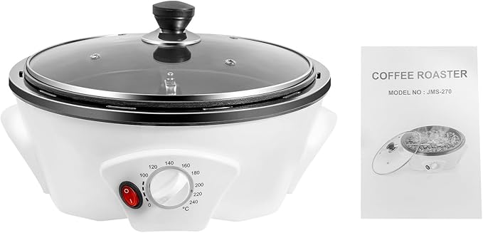 Coffee Bean Baking Machine, 110V Electric Coffee Roaster with Timer, 800W Adjustable Temperature Household Coffee Bean Roasting Baking Machine 1.1 Lbs Coffee Roasting Tool for Peanuts, Soybeans, Beans