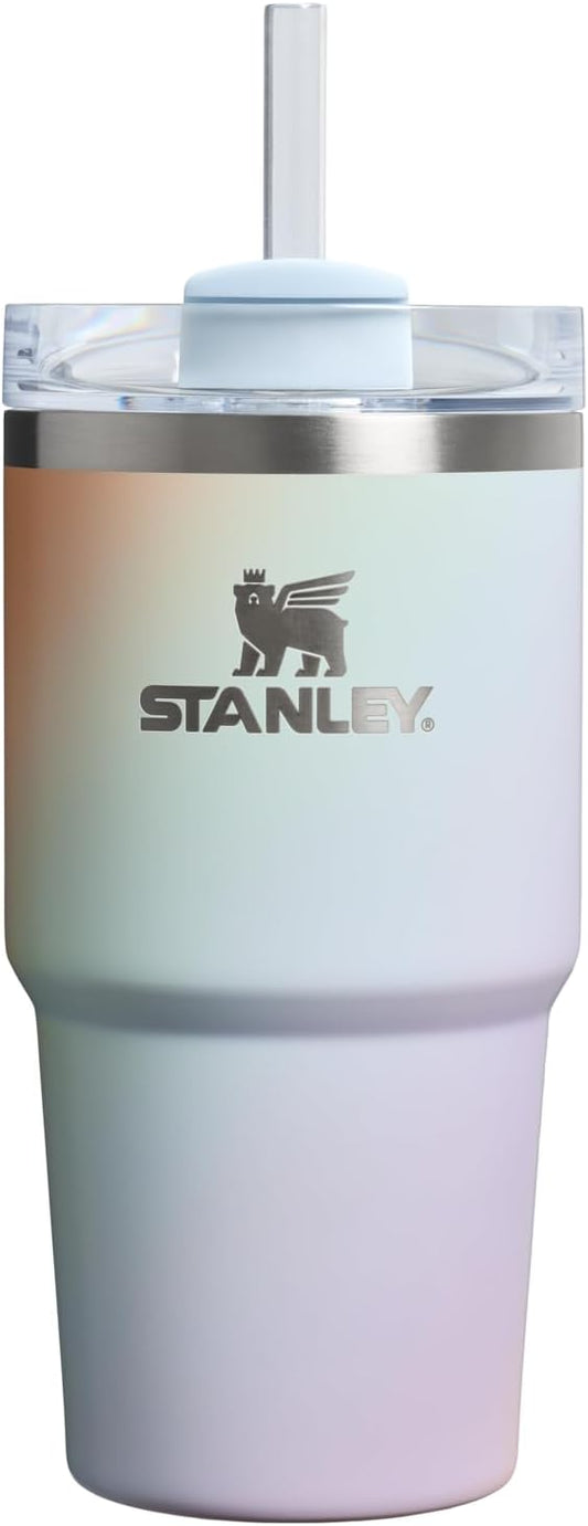 STANLEY Quencher H2.0 Tumbler with Handle and Straw 20 oz | Flowstate 3-Position Lid | Cup Holder Compatible for Travel | Insulated Stainless Steel Cup | BPA-Free | Sunrise Spiral