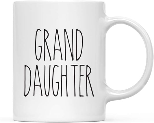 Andaz Press Simple Rustic Farmhouse Kitchen Decor 11oz. Ceramic Coffee Tea Mug Gift, Granddaughter, 1-Pack