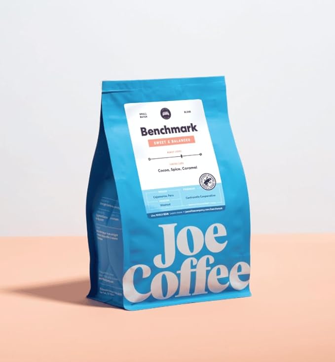 Joe Coffee Company - Benchmark Whole Bean Specialty Coffee, 12 oz Bag | NYC Roaster, Rainforest Alliance Certified, Kosher, Climate-Friendly