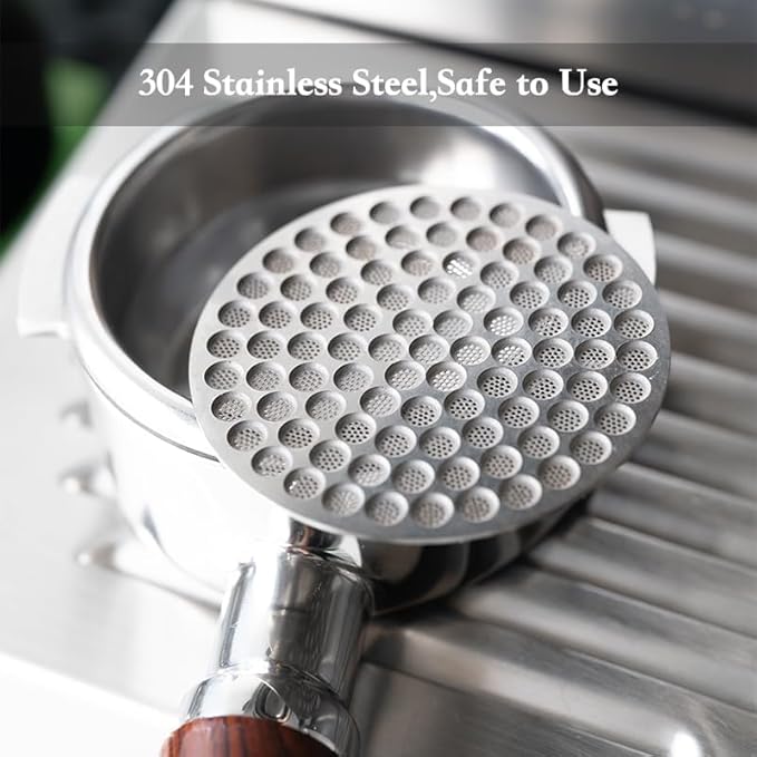 0.7MM Magnetized Espresso Puck Screen and Magnet Kit For Barista,304 Stainless Steel Espresso Filter Screen,Reusable Coffee Filter Mesh For Potafilter Basket (51MM)