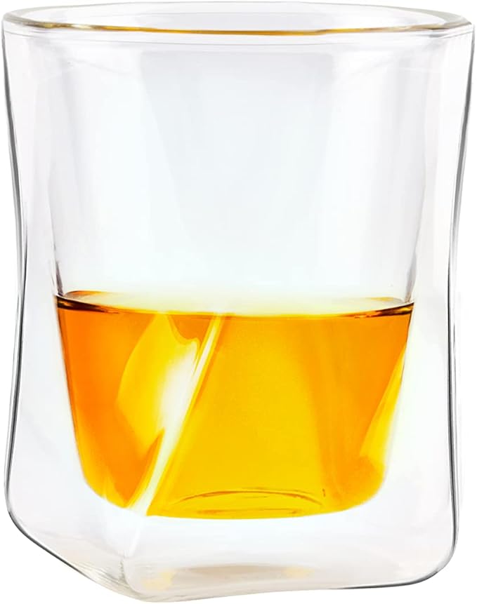 Ozeri Moderna Artisan Series 10 oz Double Wall Whiskey Glasses – Set of 2